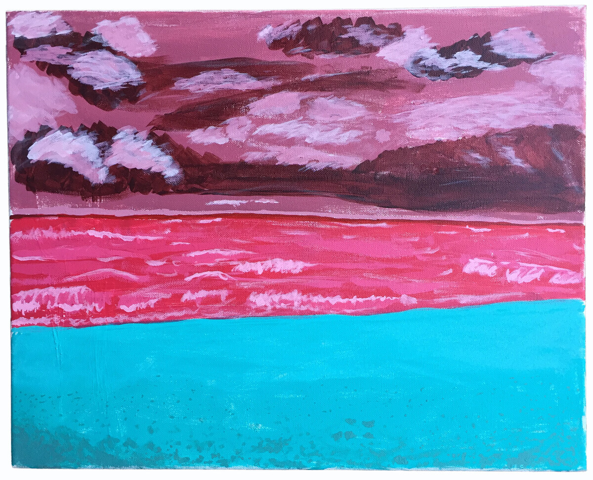 Original painting, Perceived Reality, source for the woven label