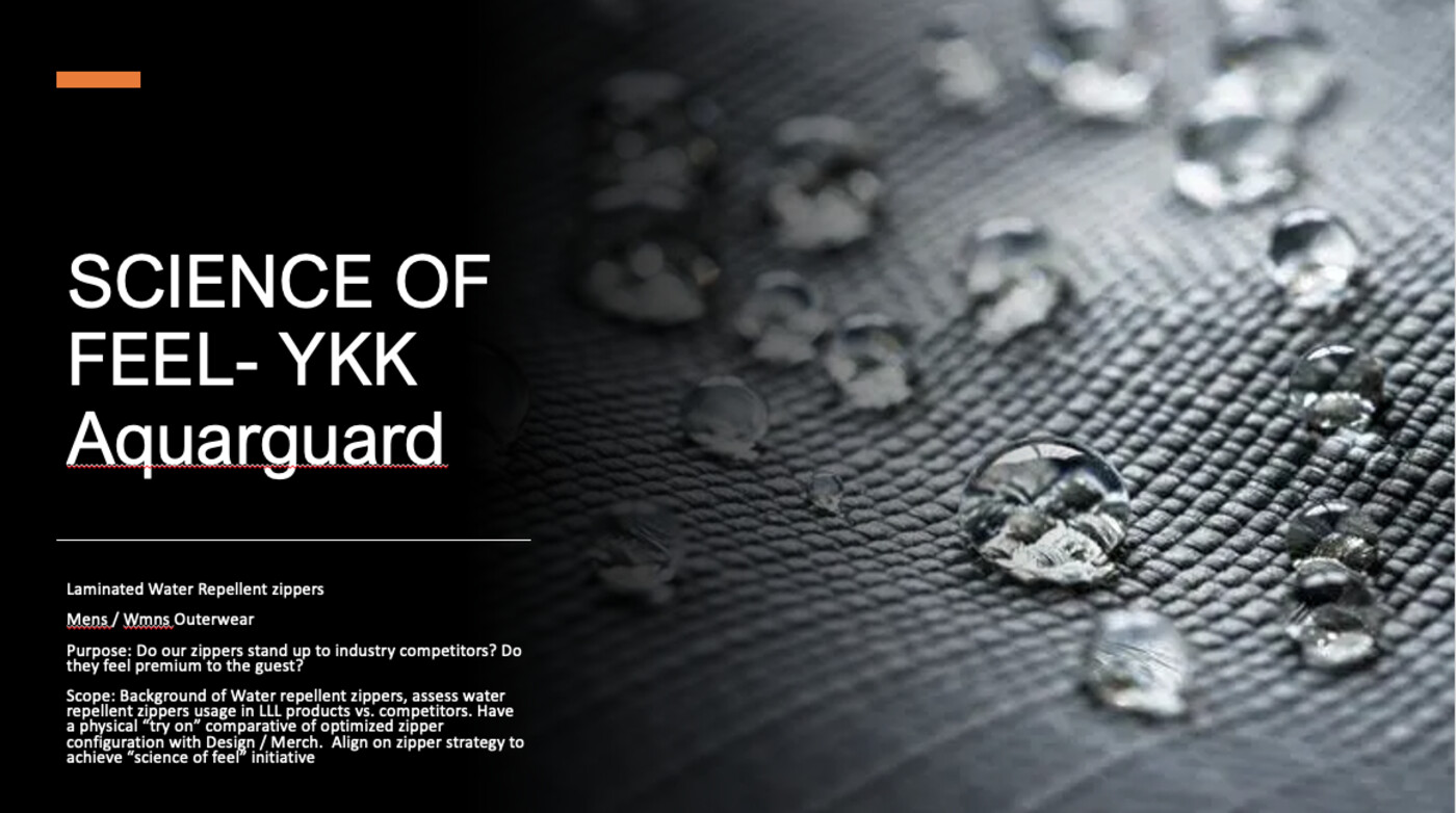 Science of Feel: YKK zipper research
